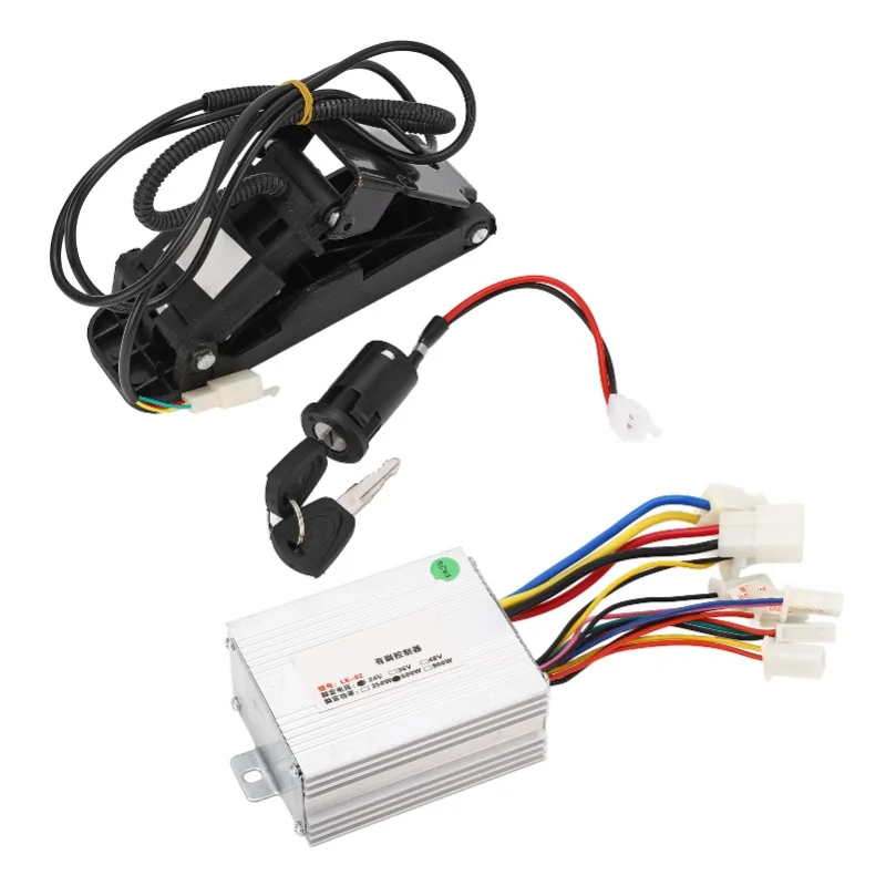 

24V 500W Speed Motor Controller And Throttle Pedal With Lock Keys For Electric Bike Scooter