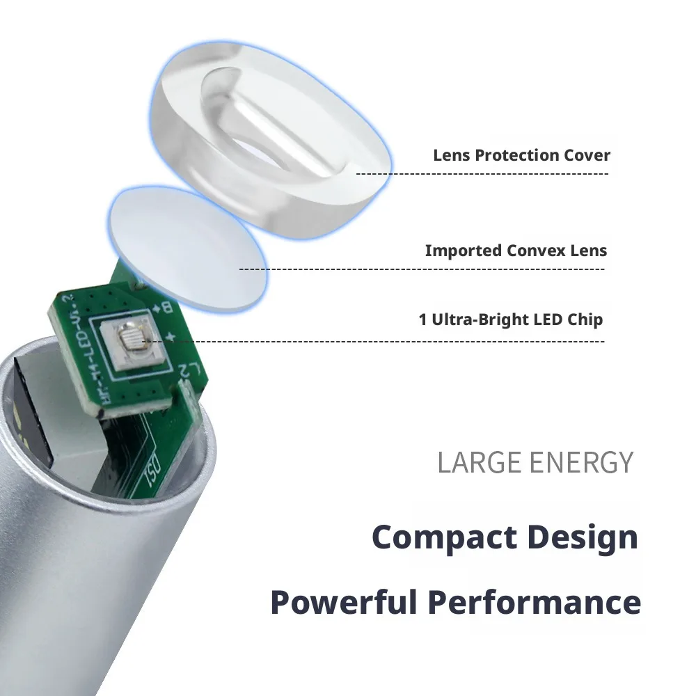Nail Straight Light Rechargeable Led Convenient Mini Nail Baking Light Aluminum Body Touch Switch Nail Lamp Screen Display
