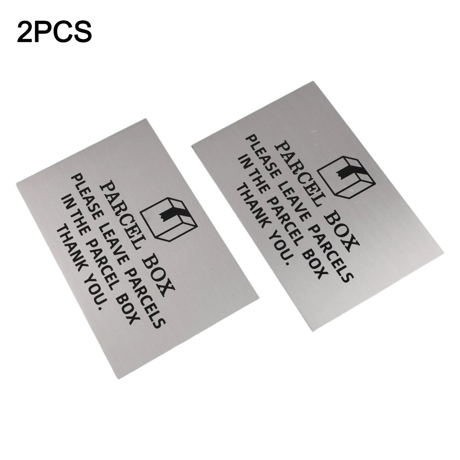 Mail Collection Reminder Aluminum Parcel Box Sign Delivery Notice Tag Aluminum Metal Sign Brushed Aluminum Material