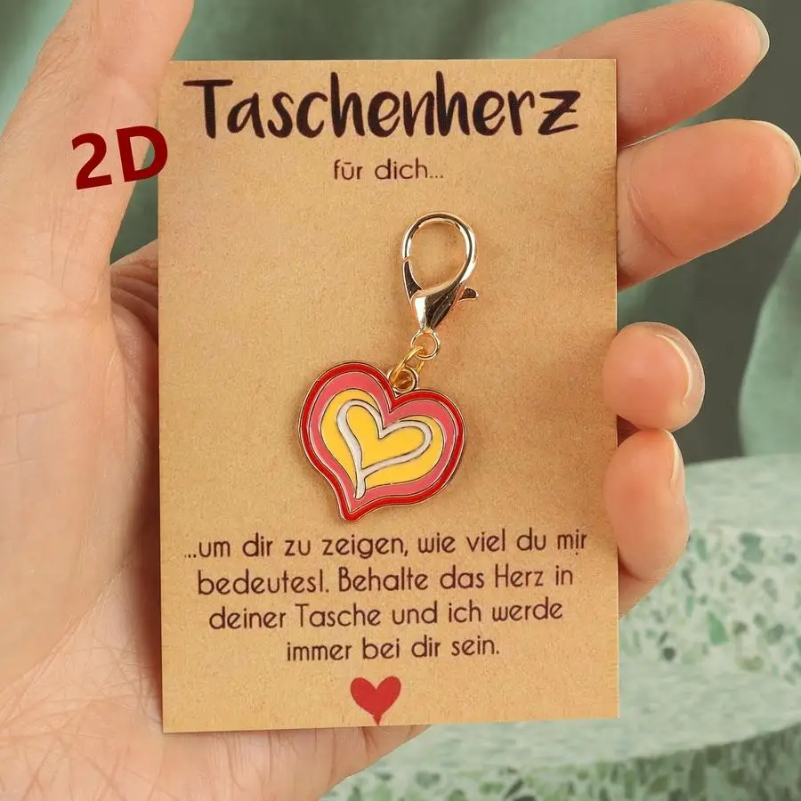 1/5/10/20/50/100pcs 2D Flat, /s Heart-shaped Keychain, 2D Flat Design, Heart-shaped Pendant Suitable for Women, with Lobster Cla
