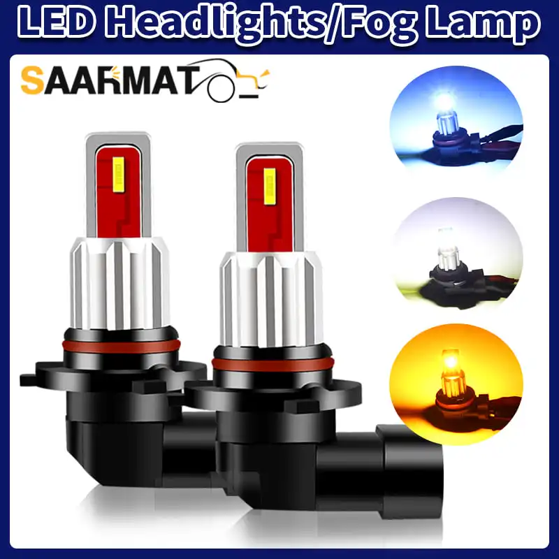 

2Pcs No Hyper Flash Canbus H8/H9/H11/H16(JP) 9005 9006 HB3 HB4 LED Fog Light Bulbs For Audi A3 A4 B6 For Benz W211 W210 W124 AMG