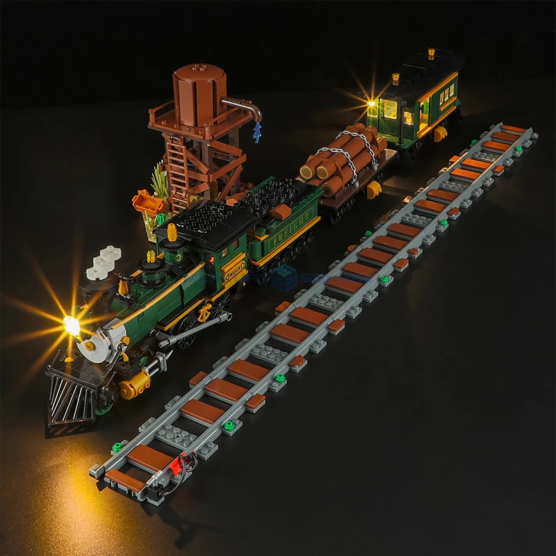 Western Train Building Blocks MOC F9036 Retro Steam Railway รถขนส่งไอเดียอิฐ DIY ของเล่นของขวัญเด็กผู้ใหญ่