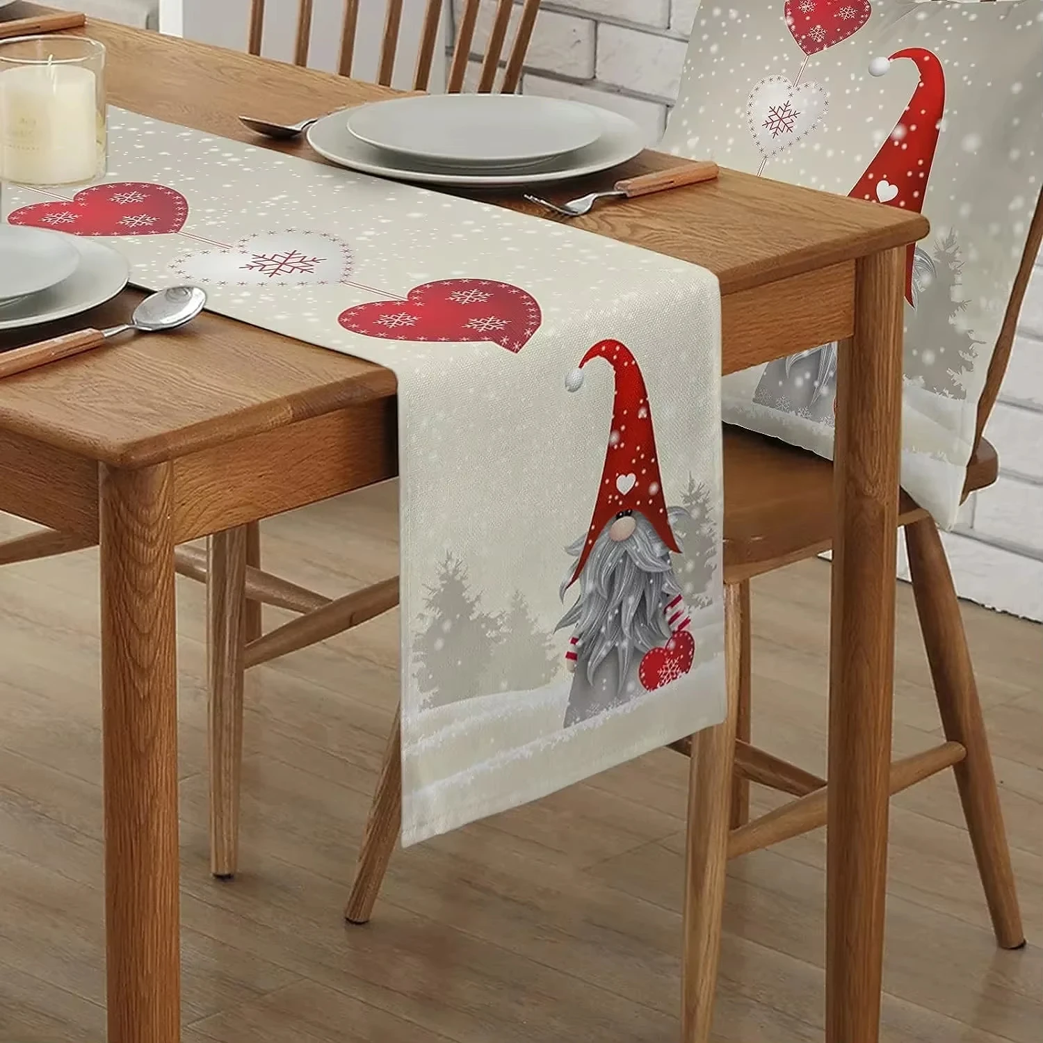 Weihnachtsfee Schneeflocke Herz Tisch, Korridor Schublade Schal Dekoration Tisch, Korridor Party Dekoration Tisch Flagge