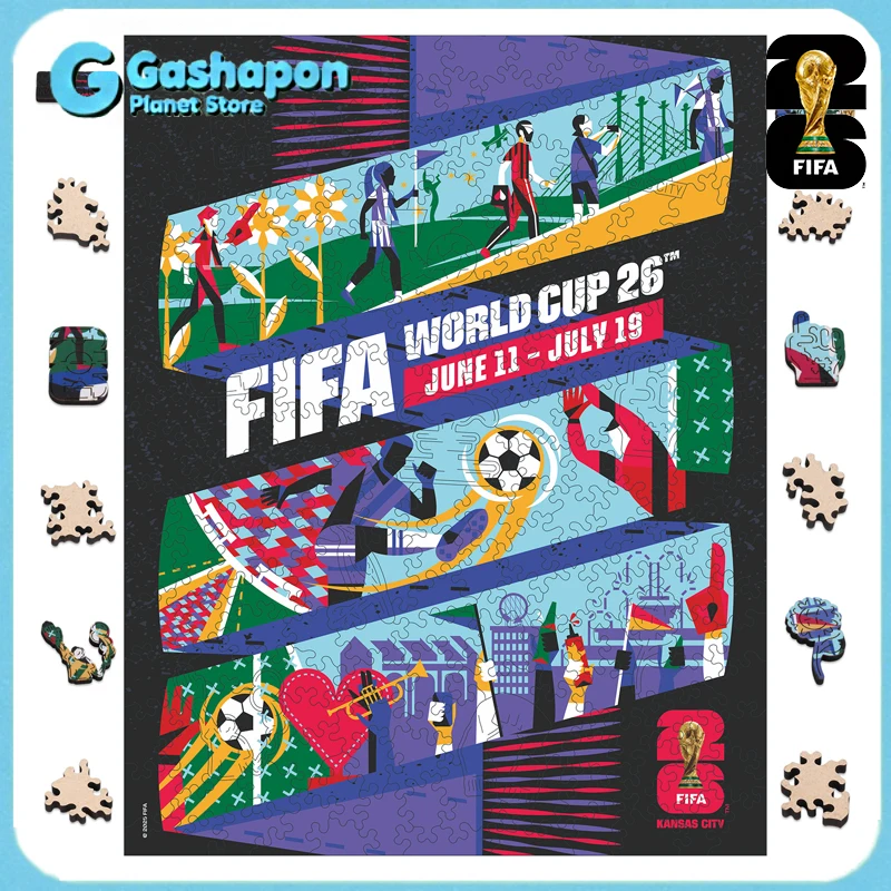 

Деревянный 3D-пазл «Кубок мира 2026: Канзас-Сити» – Постер, коллекционный сувенир для футбольных фанатов США, Канады, Мексики, подарок, игрушка, семейная игра, головоломка