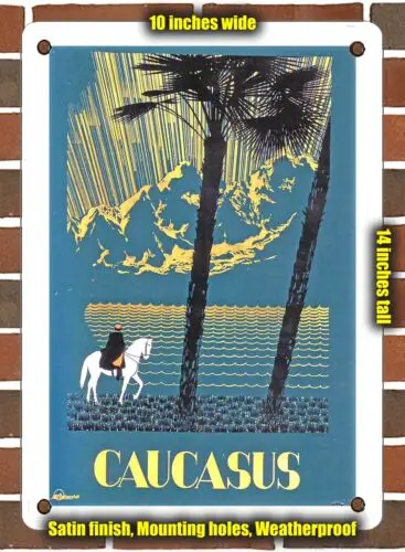 METAL SIGN - 1936 Caucasus Intourist - 10x14 Inches