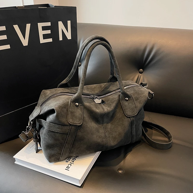 Retro Winter Suede Leather Shoulder Bags for Women Vintage High Quality Armpit Bag Female Crossbody Tote Bag Handbags Hot Sac - Image 4