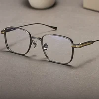 F·DRACON-gafas ultraligeras para hombre, montura cuadrada de titanio puro, cara grande, marco completo, montura graduada óptica 80984