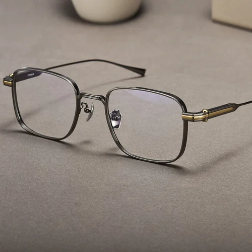 F·DRACON-gafas ultraligeras para hombre, montura cuadrada de titanio puro, cara grande, marco completo, montura graduada óptica 80984