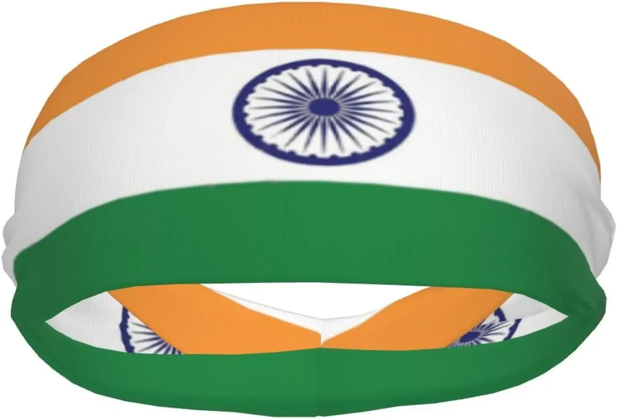 

IndiaFlag Sports Headbands Men Women Patriotic Flag Workout Headband Sweatband Headbands for Running,Cycling,Yoga