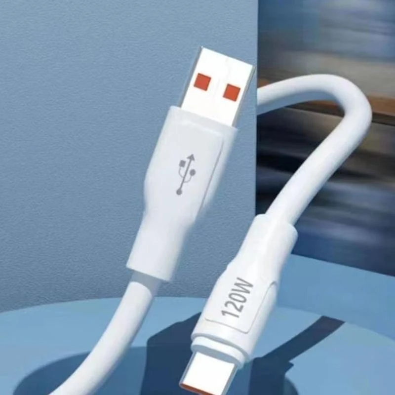 Short 120W 6A USB to Type C Charging Cable Enhances Device Compatibility
