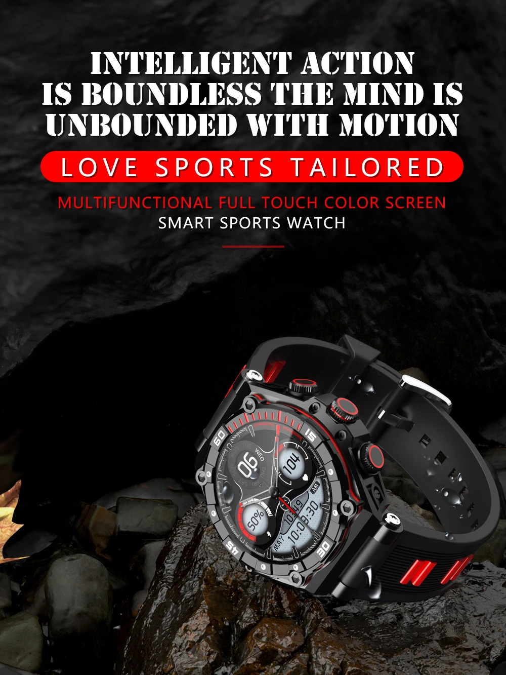 2023 Men's Smart Watch 1.43 inch Large Screen IP68 Waterproof  Outdoor Sport Watch Big Battery 700mAh Bluetooth Call Smartwatch