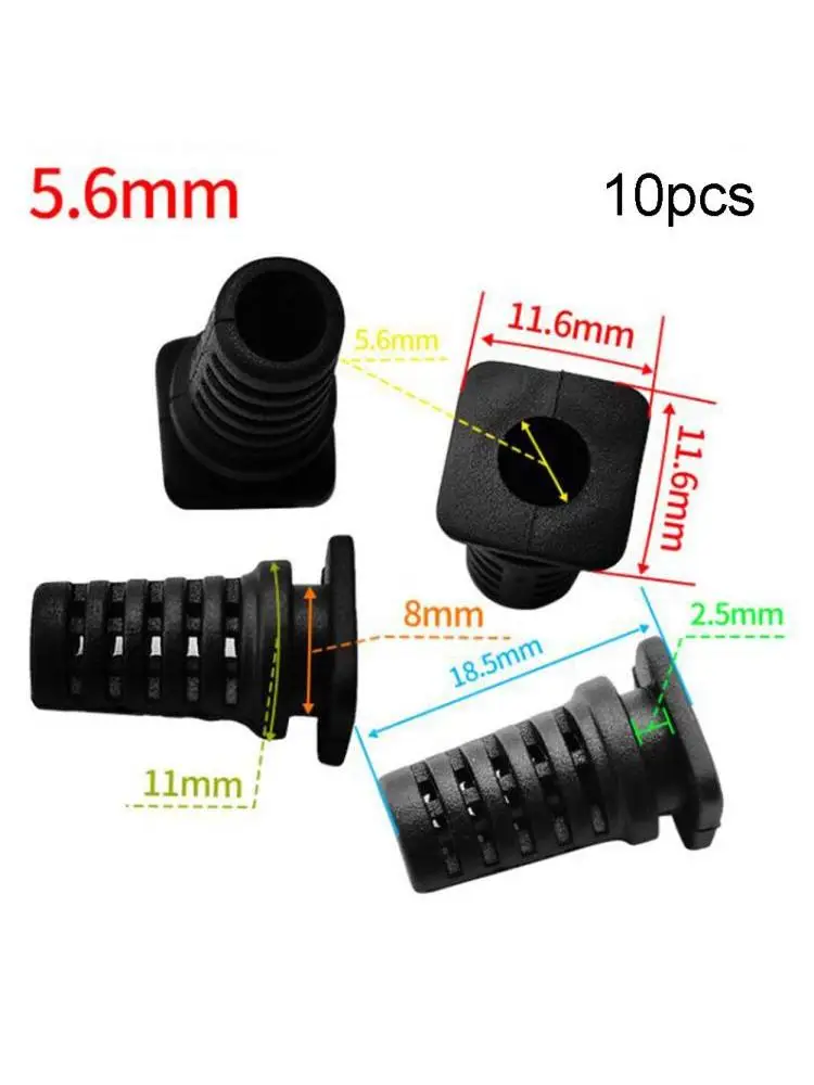 Connecteur de presse-étoupe en caoutchouc, 10 pièces, anti-traction, protecteur de démarrage, manchon de câble métallique 2.8mm-5.6mm, accessoires pour outils électriques