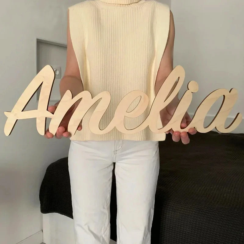 1 قطعة الكرتون الصبي الكرز تخصيص اسم لوحة خشبية المواد الخشبية علامة خشبية لم تنته الخشب للرسم أو التألق #5