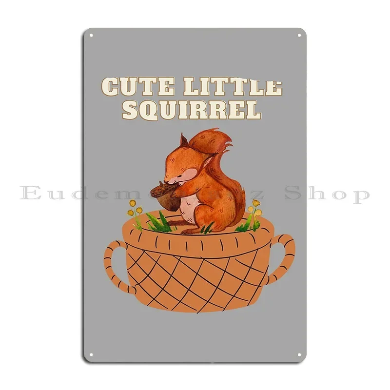 Squirrel Metal Plaque Poster Cinema Garage Decoration Club Designer Tin Sign Poster