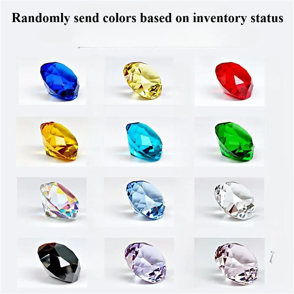 25mm K9 Crystal Diamond 10 Colors Glass Diamonds Box for Paperweight Birthstone Home Decoration Children\'s Day Christmas Gifts