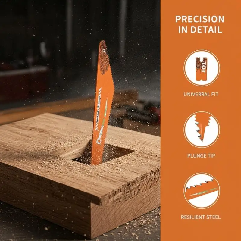 Reciprocating Saw Blade Set Wear Proof Multi Tooth Specifications for Wood Cutting Log Pruning Tree Trimming Camping Use