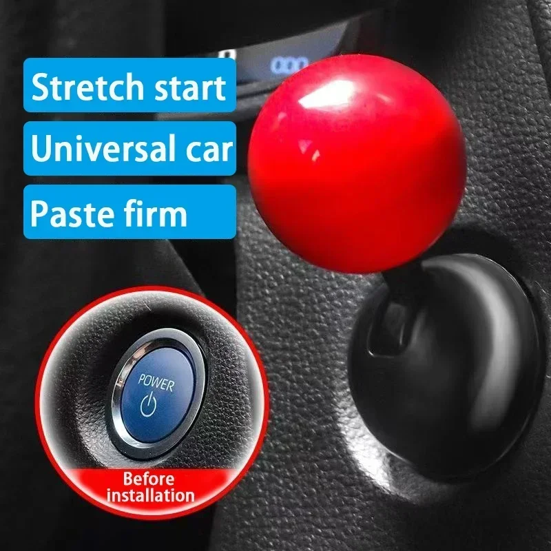 New Car Push to Start Button Rocker Lever Engine Start Stop Button Full Metal One-Touch Start Button Starter Cover