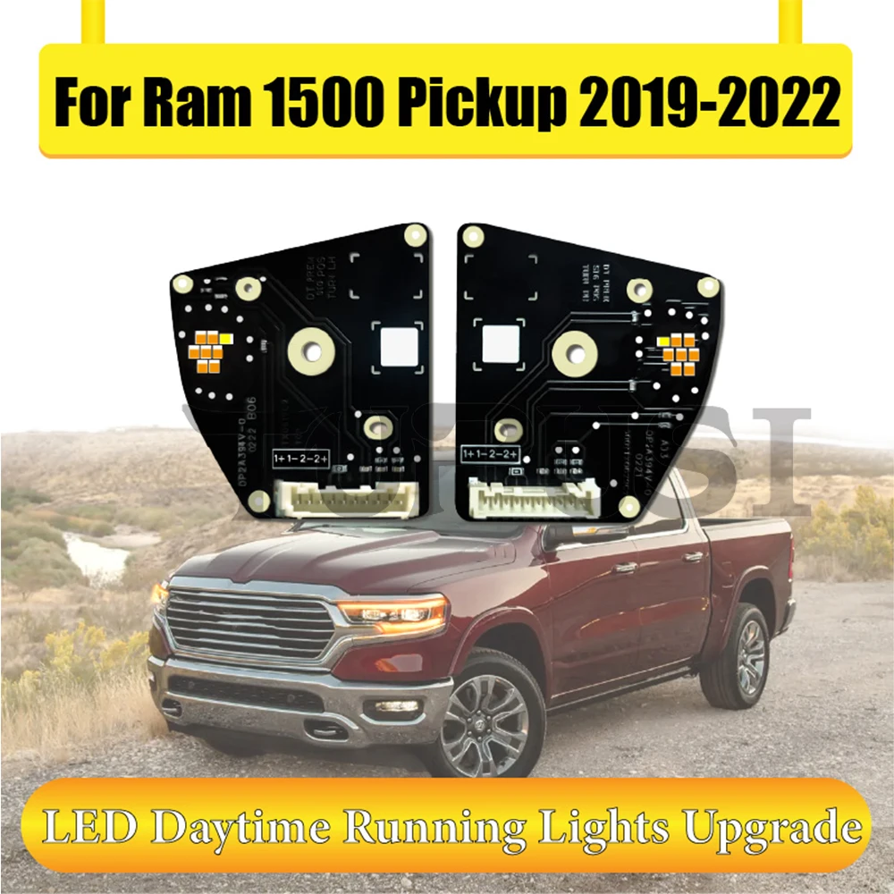 

Refit Amber White For Dodge Ram 1500 Pickup 2019 2020 2021 2022 LED DRL Board Daytime Running Light Headlight Module Repair