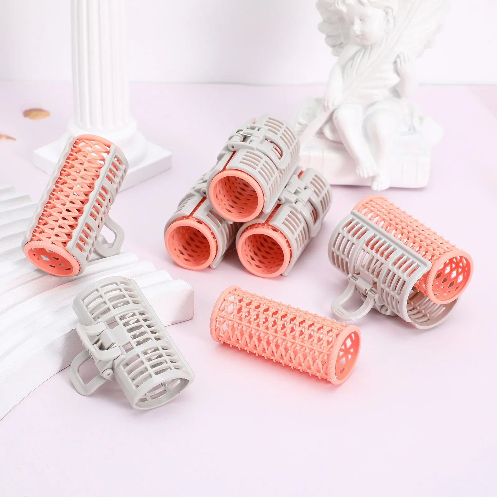 

6Pcs Hair Rollers Clip Curler Spring Type Hairdressing Curlers for Safe Easy Curly Hair Styling Natural Waves DIY Hairstyle Tool