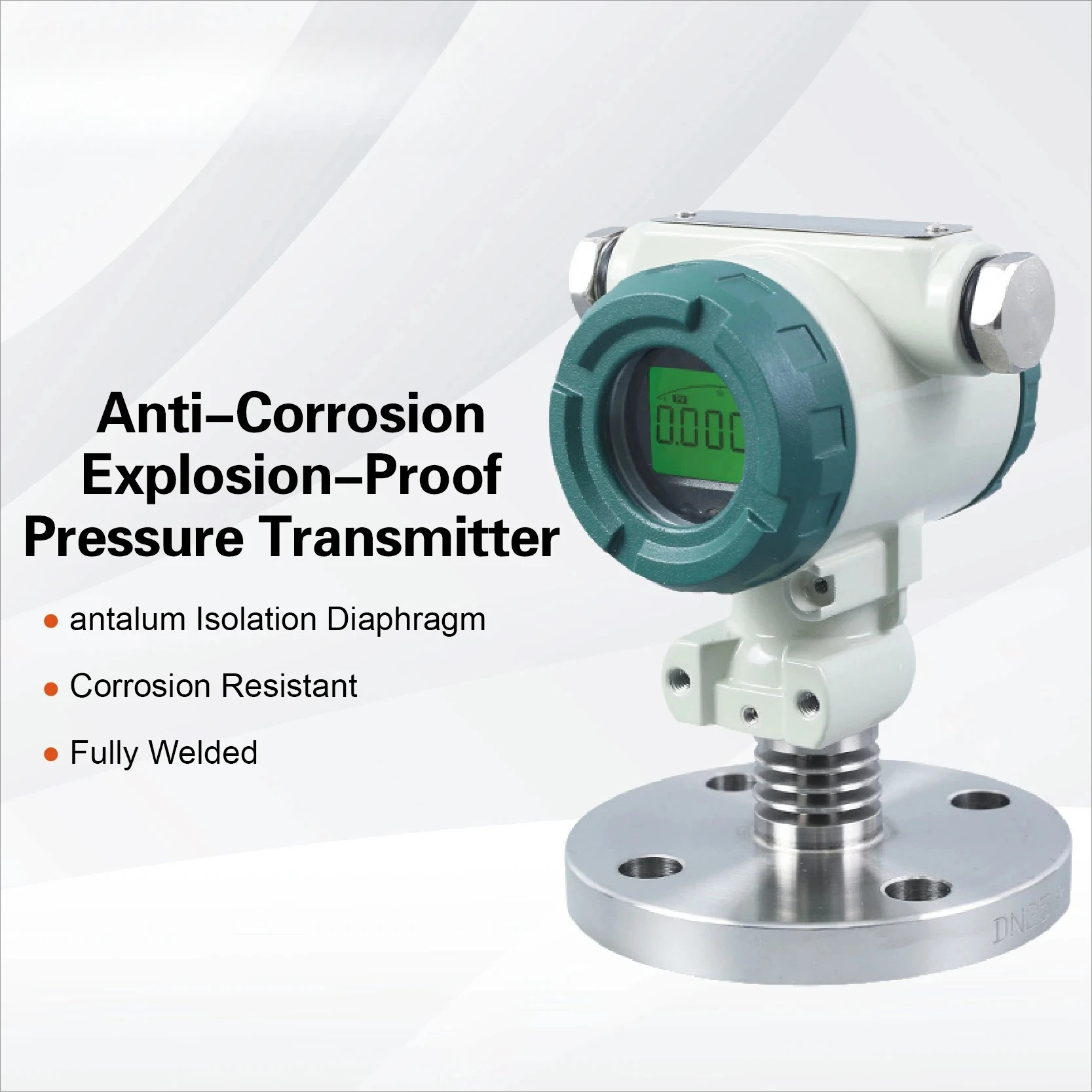 مقاومة شفة الضغط الارسال التنتالوم الحجاب الحاجز انفجار برهان 4-20mA RS485 الناتج LCD شاشة ديجيتال