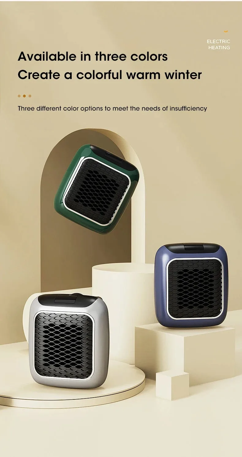 Mini-Wandheizgerät 400W mit Fernbedienung, kleiner Heißluft-Heizlüfter für Schlafzimmer und Badezimmer – Detail 9