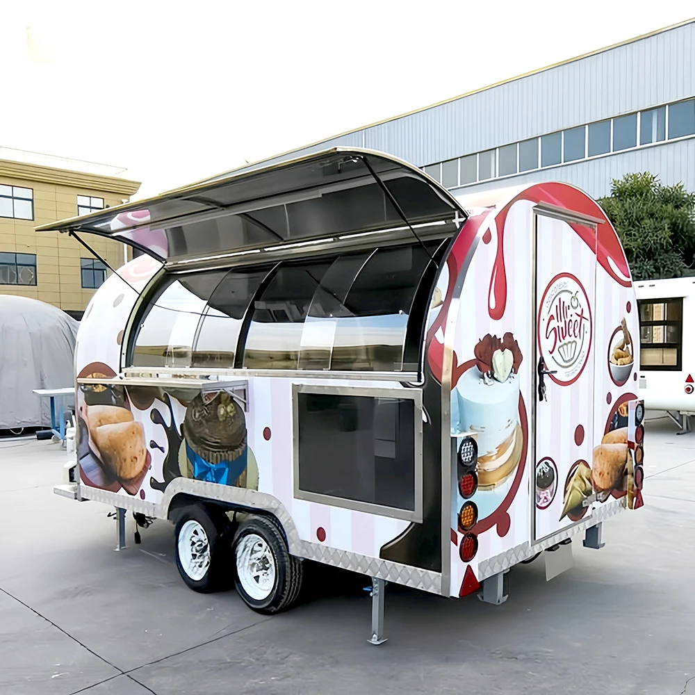 

Catering Food Truck Fully Equipped Taco Trailers Mobile Kitchen Pizza Coffee Cart Ice Cream BBQ Truck
