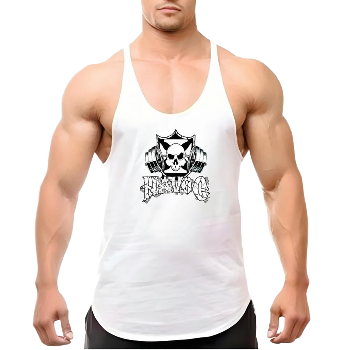 

Мужской хлопковый жилет без рукавов для бодибилдинга, минималистичный дизайн рубашки двойного назначения для тренировок в тренажерном зале и уличного повседневного модного стиля