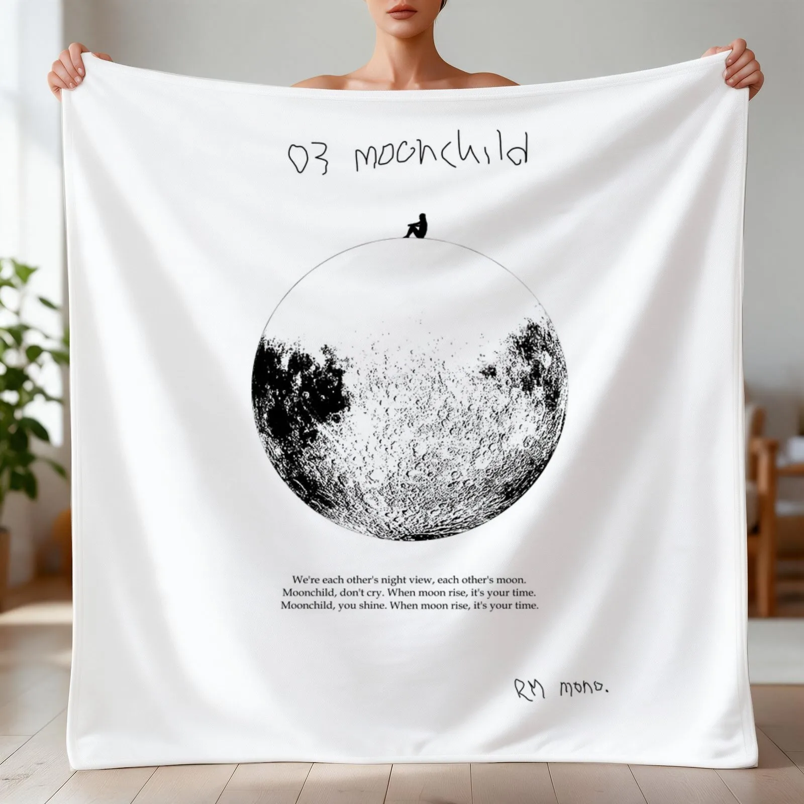 RM Mono. - Moonchild Throw Blanket Decorative Throw christmas decoration Luxury Thicken Blankets