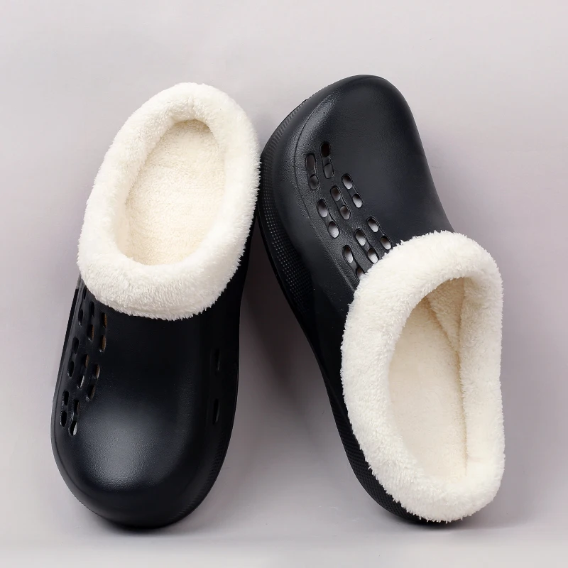 

Fashion Winter Men's Cotton Slippers Warm Slippers Indoor Outdoor Warm Shoes New Male Bedroom Home Plush Warm Slippers For Man