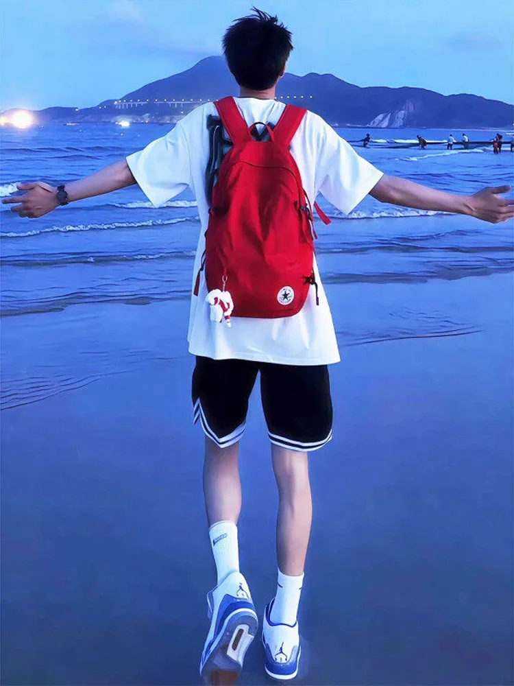 

American Sle Baskeall orts Men's Summer Sports Fitn Training Running Pants Trendy Qui Dry Four-Legged Pants