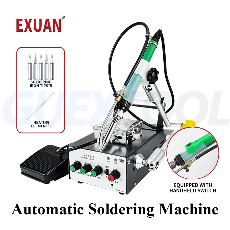 Lead Free YH-2015 Automatic Soldering Machine Small Fully Automatic Foot Soldering Machine Dual Mode Tin Spot Welding Machine