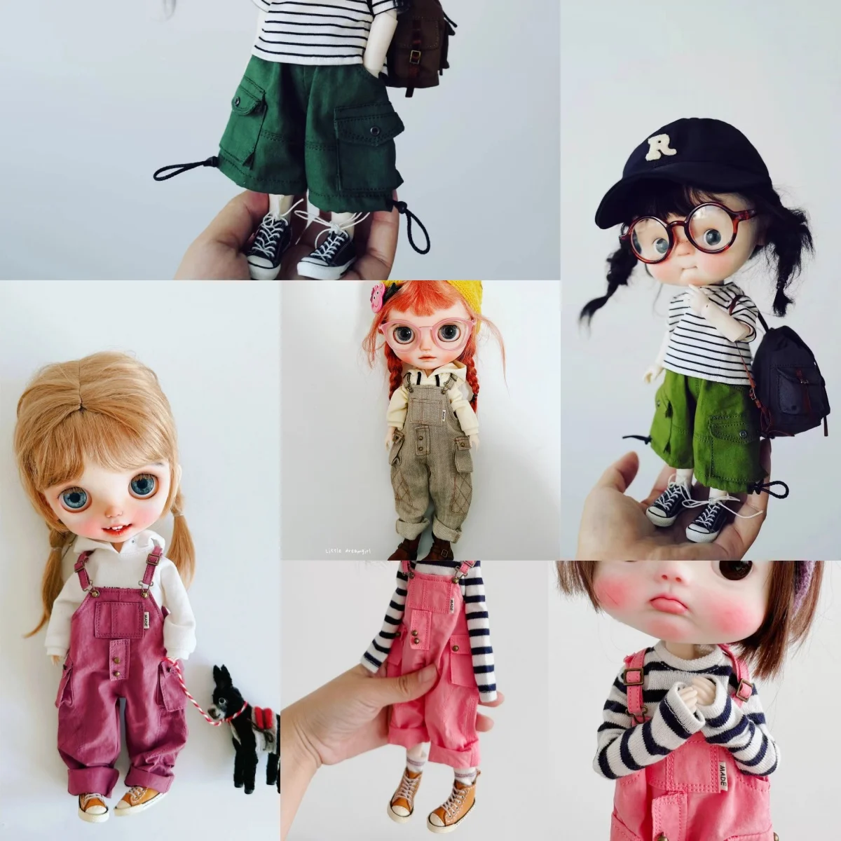 

【30days Made】No Figure Female Doll's Clothing Accessories Cargo Shorts Overalls Fit Girl Action Figure Toys For OB22 OB24 Blyth