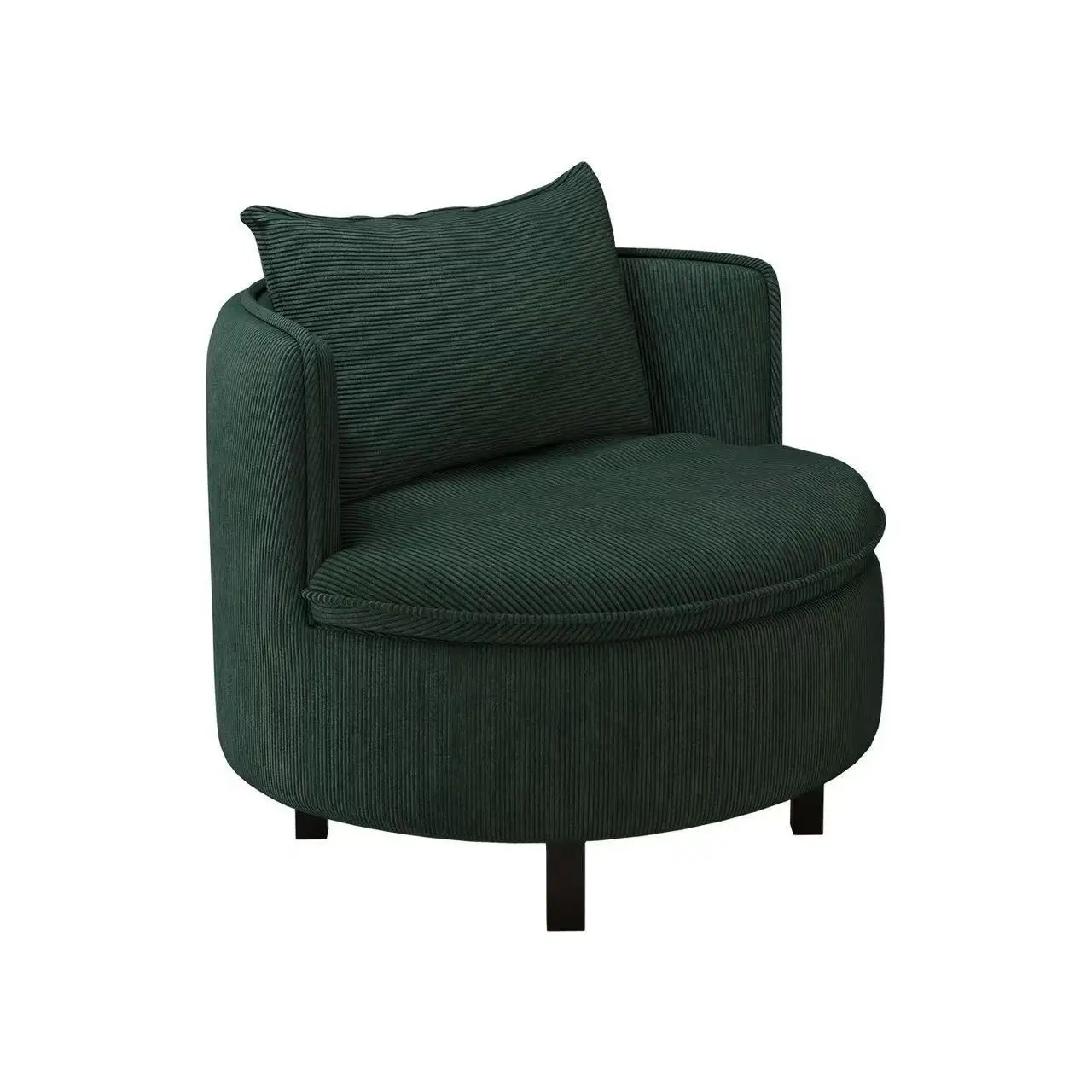 

！@!@Modern Rotatable Circular Design Single Sofa Chair Comfortable Leisure Lazy Sofa for Home Living Room