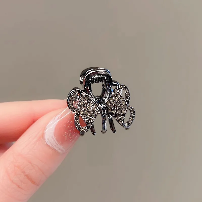 Alloy Pearl Hair Clip New Retro Pearl Crab Claw Clip Small Rhinestone Mini Hair Hairpins