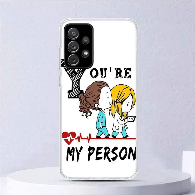 Greys Anatomy Person Soft Case For Samsung Galaxy A52 A53 A54 A32 A34 A22 A24 A12 A14 Phone Cover A33 A23 A13 A02S A03S A04S A72