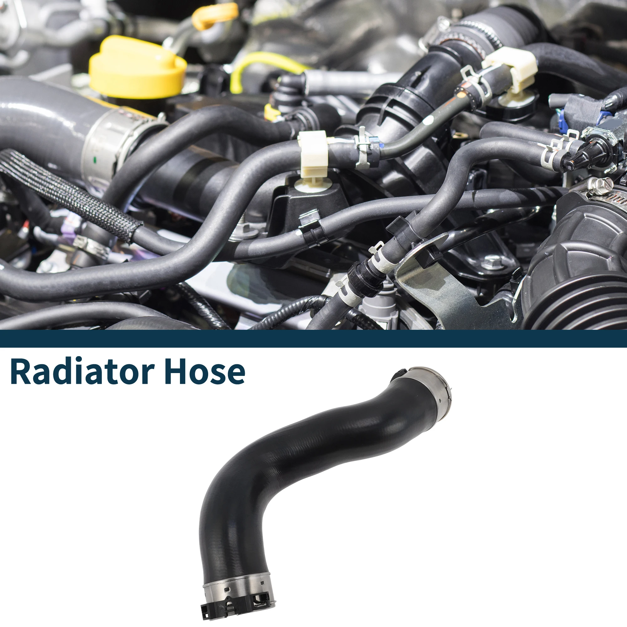 

X Autohaux Radiator Hose Heater Hose for Nissan X-Trail (T32) 2014 No.144634BD0A Rubber Intercooler Pipe Black 1 Pc