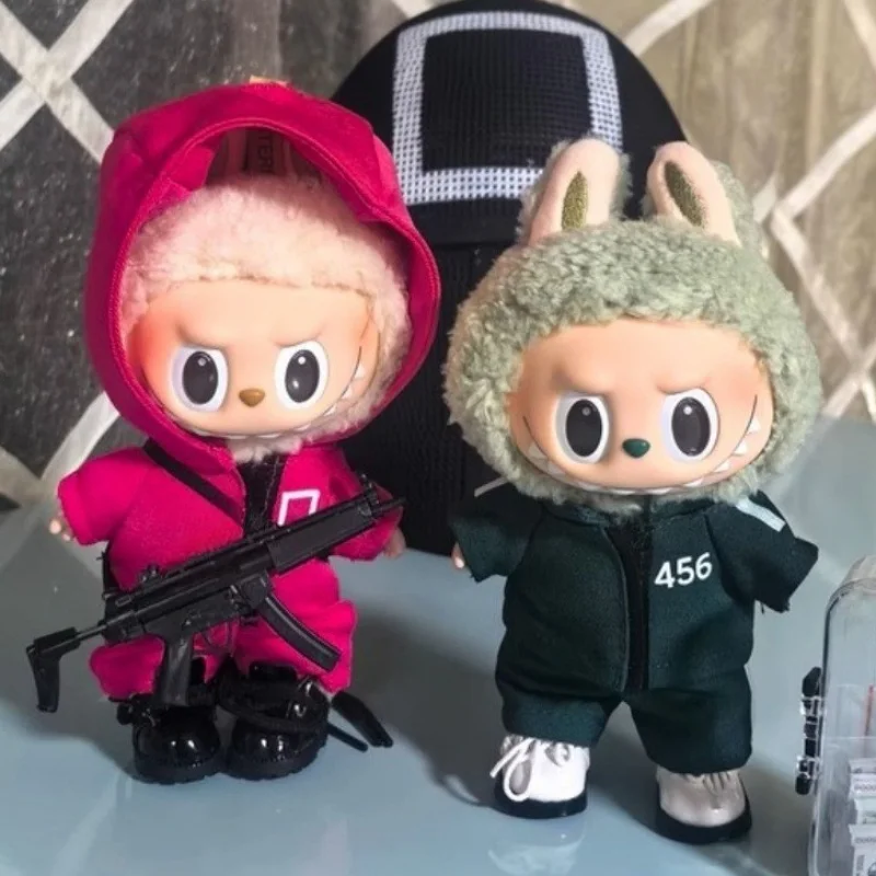 ファッション 15 17 センチメートルラビュブ人形用高級ジャケット服おもちゃ韓国 Kpop アイドルイカジャンプスーツクールブラックマスク服アクセサリー