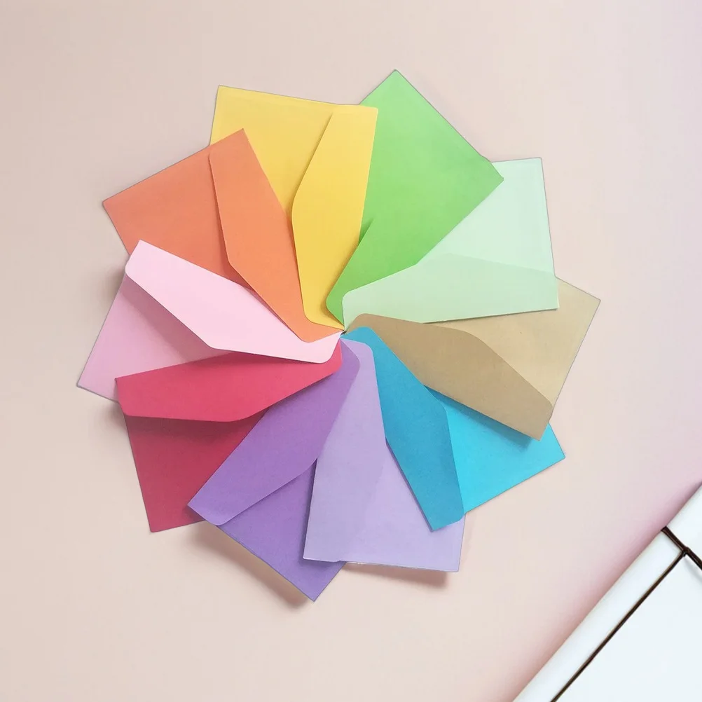 50 قطعة النمط الغربي ورق كرافت صغير للعملات المعدنية أزرار تخزين المجوهرات بطاقات المعايدة القرطاسية بطاقات المغلفات خمر الرجعية #3