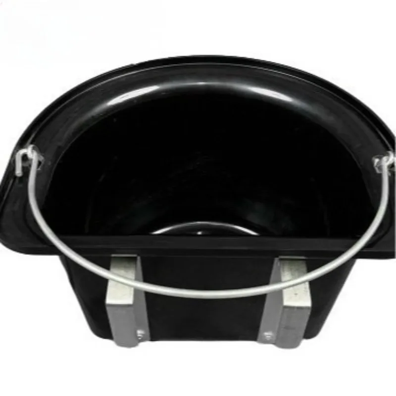 12L Large Capacity Stable Supplies Horse D-Shaped Feed Bucket with Hook Handheld Professional Horse Feeding Bucket