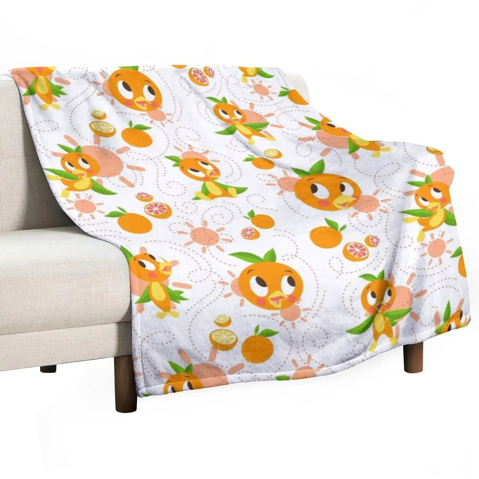 

Hello Sunshine! - Orange Bird (white background) Throw Blanket Kid'S heavy to sleep Travel bed plaid Blankets