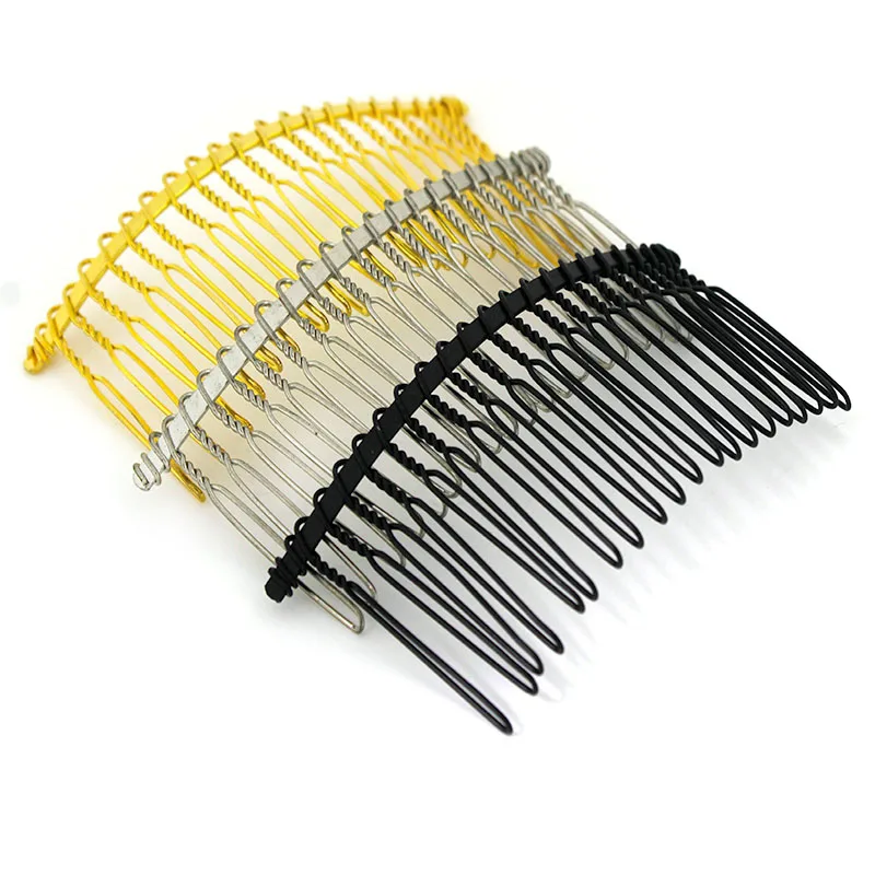 

10 шт., 20 зубов, металлическая расческа для волос, пустая основа для свадебного головного убора, заколки для волос, зажимы для изготовления ювелирных изделий, аксессуары ручной работы, принадлежности