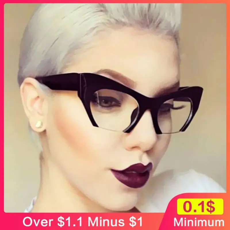 Mirror Frame Material Pc Half Frame Fashion Appearance Glasses Weight Approximately 32 G Flat Glasses Frame Multi Scene Use