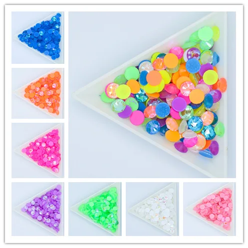 Fluorescence All Colors Neon Hotfix Rhinestones Super Bright Crystal Strass Glass Iron On Rhinestone For Fabric Garment Dress