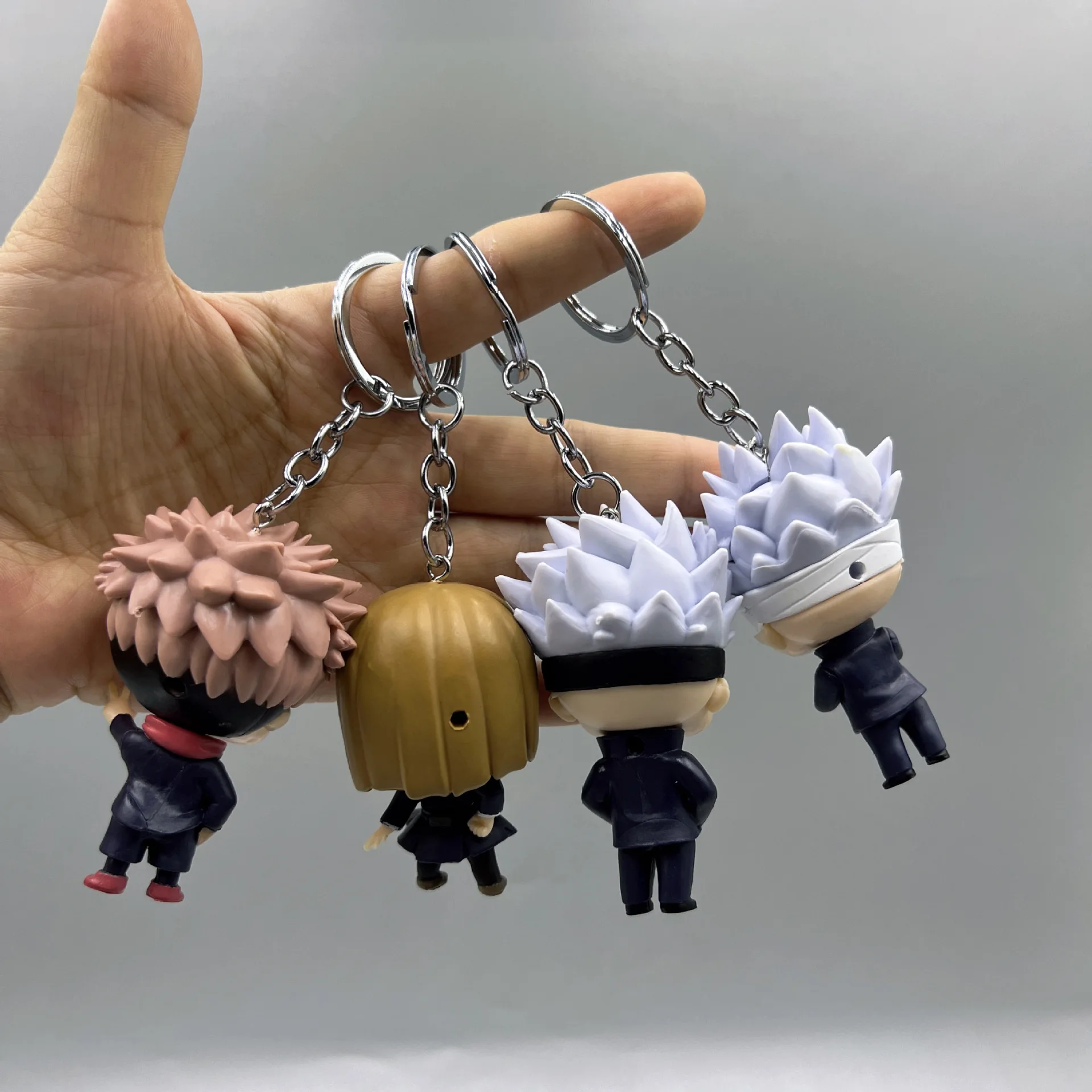 Random 1pcs Ujutsu Kaisen Fushiguro Megumi Gojo Satoru Toge Japanese Anime Figure Mobile Phone Charms Keychain Strap Keyring