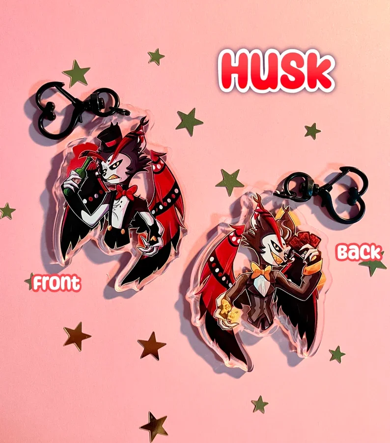Wave 2 Dark Hotel Demon Character Acrylic Keychains, Double Sided Bag Pendant Collectible Fan Gift