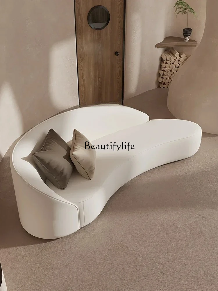 semi-circular arc moon sofa special-shaped rest area light luxury negotiate light luxury