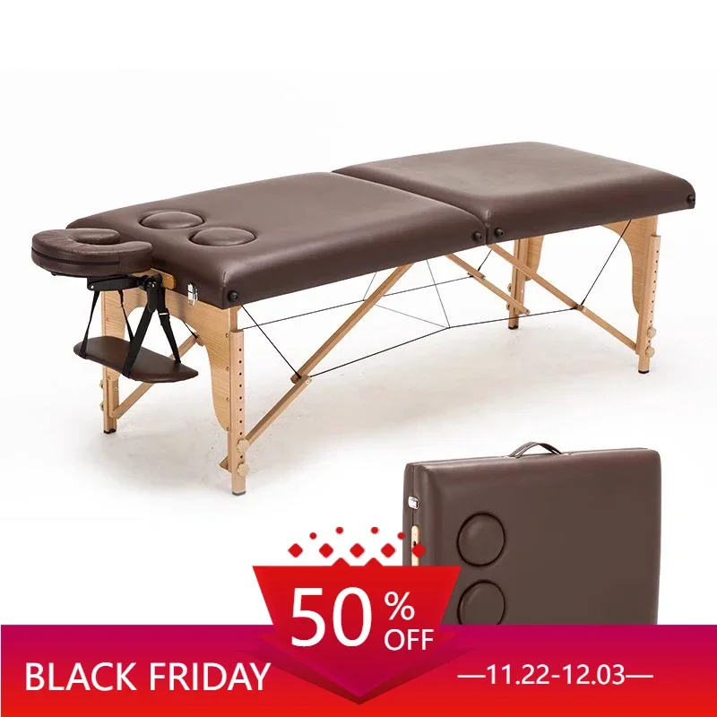 

Simplicity Portable Cosmetic Bed Tattoo Furniture Beauty Salon Massage Table Wooden Base Spa Salons Katlanır Yatak Treatment