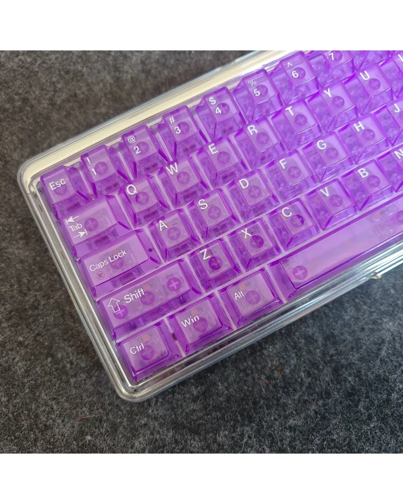 

Keycap customization Transparent PC material Side engraving Mechanical keyboard Keycap Color Original factory Highly transparent