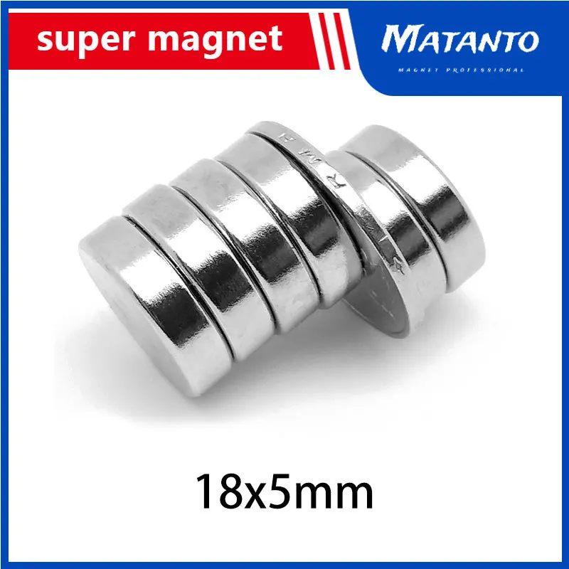 2/5/10/20/50PCS 18x5 Round Powerful Strong Magnetic Magnets 18x5mm 18*5 Thick Cylinder Rare Earth Neodymium Magnets 18mm x 5mm