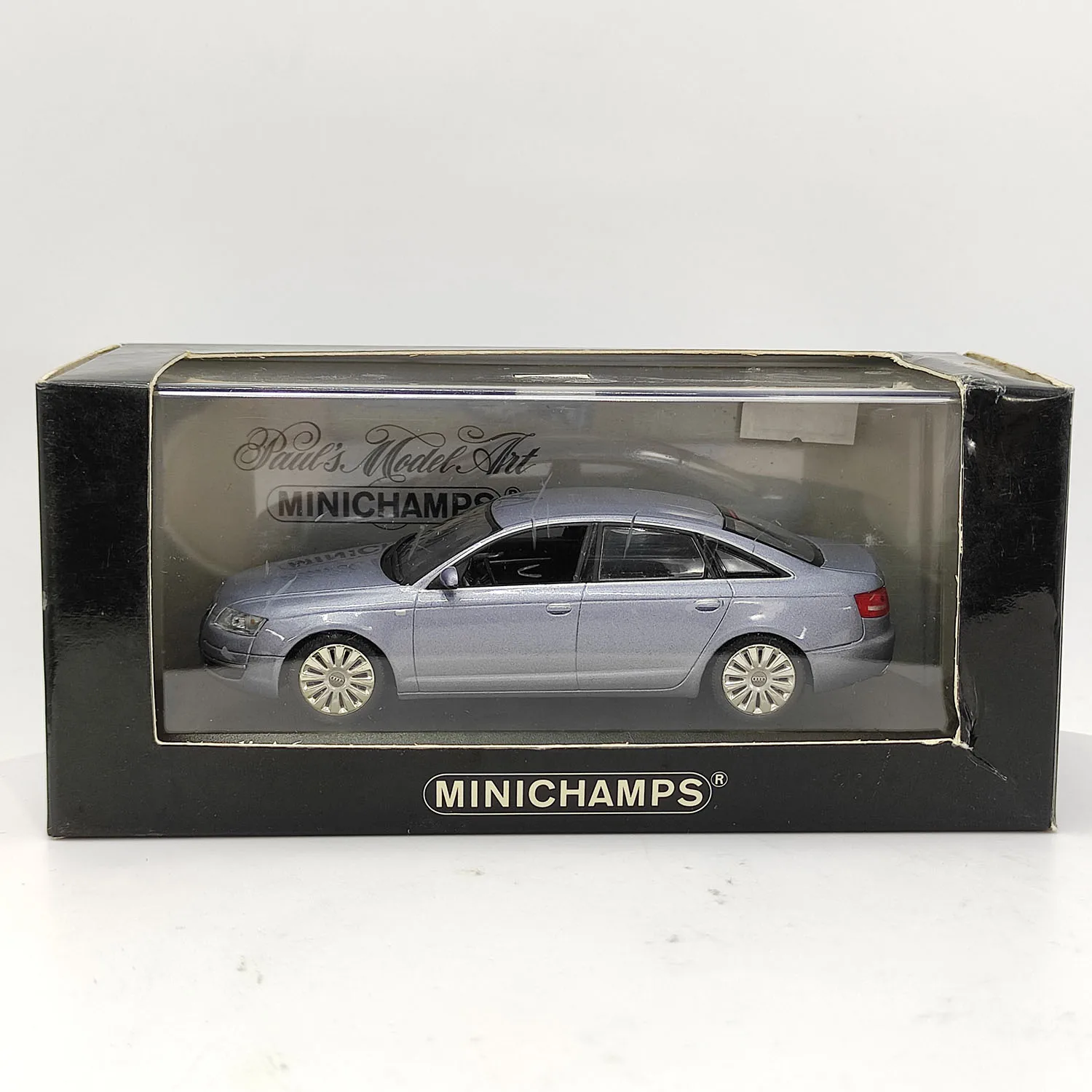 Box cracked Diecast MINICHAMPS 1:43 Scale Audi A6 2001 Alloy Car Model